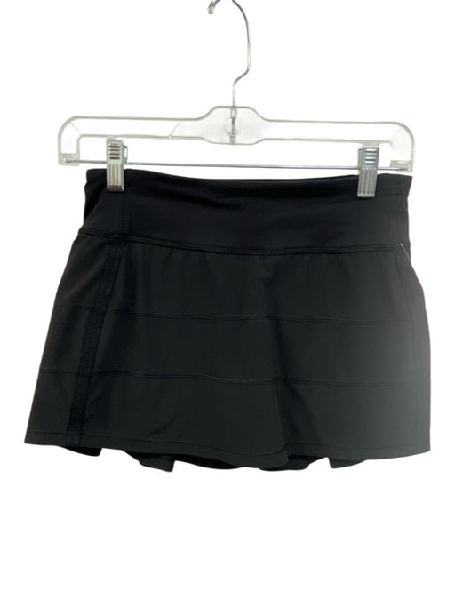 Lululemon Size 2 Black Elastic Waist Tiered Mid Rise Built in Shorts Skirt Black / 2