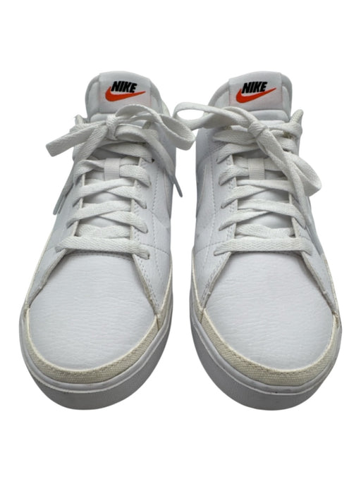 Nike Shoe Size 9.5 White & Black Leather Lace Up Swoosh Low Top Sneakers White & Black / 9.5
