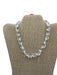 Clear 925 Sterling Silver Faceted Glass Bead Lobster Clasp Necklace Clear