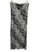 Theory Size P Black & White Silk Elastic Waistband Snake Print Side Slit Skirt Black & White / P