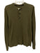 Rag & Bone Size XS Green Cotton Solid Henley Men's Long Sleeve Shirt Green / XS