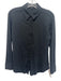 Theory Size Small Black Cotton Long Sleeve Button Front Collar Top Black / Small