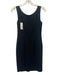 Moschino Cheap & Chic Size 8 Black Wool Sleeveless Bow Detail Side Zip Dress Black / 8