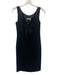Moschino Cheap & Chic Size 8 Black Wool Sleeveless Bow Detail Side Zip Dress Black / 8