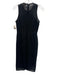 Diane Von Furstenberg Size 2 Black Polyester Sleeveless Knit Overlay Midi Dress Black / 2