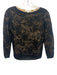Vince Size XS Black & Beige Polyamide & Alpaca 3/4 Sleeve Knit Overlay Sweater Black & Beige / XS