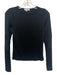 Rag & Bone Size XXS Black Rayon & Polyester Long Sleeve Rib Knit Crew Neck Top Black / XXS