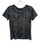 Vince Size XS Black Polyester & Spandex Velvet Short Sleeve Crew Neck Top Black / XS