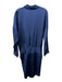 Mason Size 6 Navy Silk Satin Mini Long Sleeve V Neck Dress Navy / 6