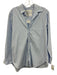 Frank & Eileen Size S Blue & White Cotton Striped Long Sleeve Button Up Top Blue & White / S