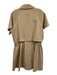 Exquise Size S Khaki Beige Cotton Blend Short Sleeve Snap Button Front Dress Khaki Beige / S