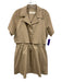 Exquise Size S Khaki Beige Cotton Blend Short Sleeve Snap Button Front Dress Khaki Beige / S