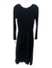 Rails Size XS Black Cotton Long Sleeve Fabric Block Gathered Waist Dress Black / XS