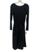 Rails Size XS Black Cotton Long Sleeve Fabric Block Gathered Waist Dress Black / XS