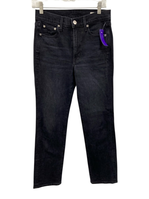 AYR Size 26 Charcoal Black Cotton Blend Denim High Rise Button & Zip Fly Jeans Charcoal Black / 26