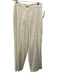 Elie Tahari Size 2 Cream White Linen Blend Trouser High Waist Wide Leg Pants Cream White / 2