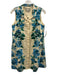 Tuckernuck Size S Cream Beige, Blue & Green Cotton Blend Watercolor Floral Dress Cream Beige, Blue & Green / S