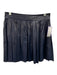 Alice + Olivia Size Est S Navy Blue Lambskin Leather Pleated Back Zip Mini Skirt Navy Blue / Est S