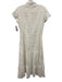 Elie Tahari Size 4 White Linen Short Sleeve Button Front Breast Pockets Dress White / 4