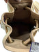 Dooney & Bourke Beige Canvas Leather trim Drawstring Top Bucket Shoulder Bag Beige / Mini