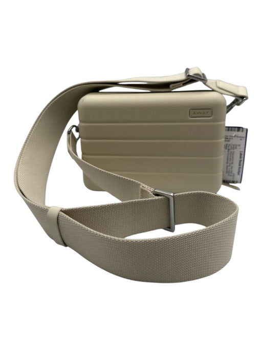 Away Beige Polycarbonate Hard Shell Zip Close Removable Strap Crossbody Bag Beige / Mini