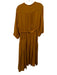 Cuyana Size L Marigold Yellow Tencel 3/4 Balloon Sleeve 1/2 Button Tiered Dress Marigold Yellow / L