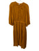 Cuyana Size L Marigold Yellow Tencel 3/4 Balloon Sleeve 1/2 Button Tiered Dress Marigold Yellow / L