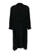 Cuyana Size XL Charcoal Black Silk 3/4 Balloon Sleeve 1/2 Zip Side Slits Dress Charcoal Black / XL