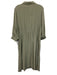 Cuyana Size XL Sage green Silk 3/4 Balloon Sleeve 1/2 Zip Side Slits Dress Sage green / XL