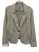 Marrakech Size M Cream White Cotton Blend Paneled Pocketed One Button Jacket Cream White / M
