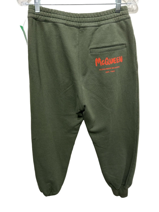 Alexander McQueen Size 38 Khaki Green Cotton Long Sleeve graphic Jogger Pant Set