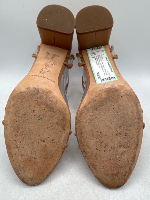 Loeffler Randall Shoe Size 9 Dusty Pink Leather Clear Detail Sandals