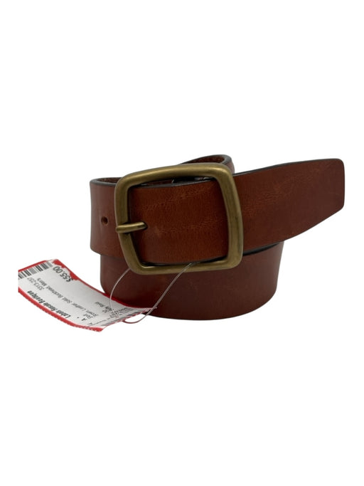 Billy Reid Brown Leather Solid Men's Belt Brown