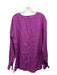 Georgio Armani Size M Magenta Linen Ribbed Detail Long Sleeve Side Slits Top Magenta / M