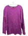 Georgio Armani Size M Magenta Linen Ribbed Detail Long Sleeve Side Slits Top Magenta / M