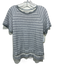 Billy Reid Size S Gray, Blue, White Cotton Short Sleeve Knit Crew Neck Top Gray, Blue, White / S
