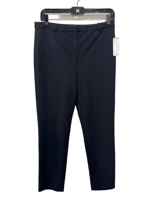 Theory Size 8 Black Polyester Blend Snap Closure Straight Belt loops Pants Black / 8