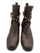 Valentino Garavani Shoe Size 40.5 Dark Brown Leather Chelsea Rock Studs Boots Dark Brown / 40.5