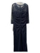 Alex Evenings Size 8P Navy Polyester Mesh Upper Mesh 3/4 sleeve Gown Navy / 8P