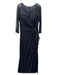 Alex Evenings Size 8P Navy Polyester Mesh Upper Mesh 3/4 sleeve Gown Navy / 8P