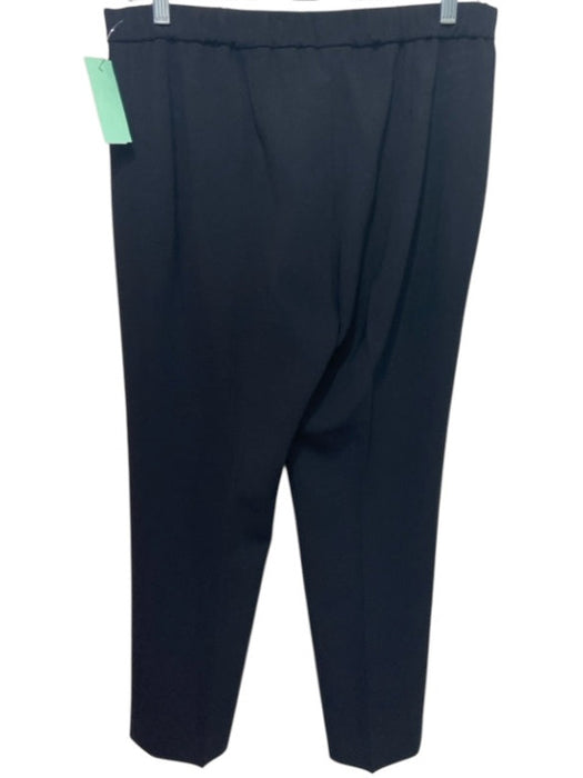 Theory Size 6 Black Triacetate Elastic Waist High Rise Tapered Pants Black / 6