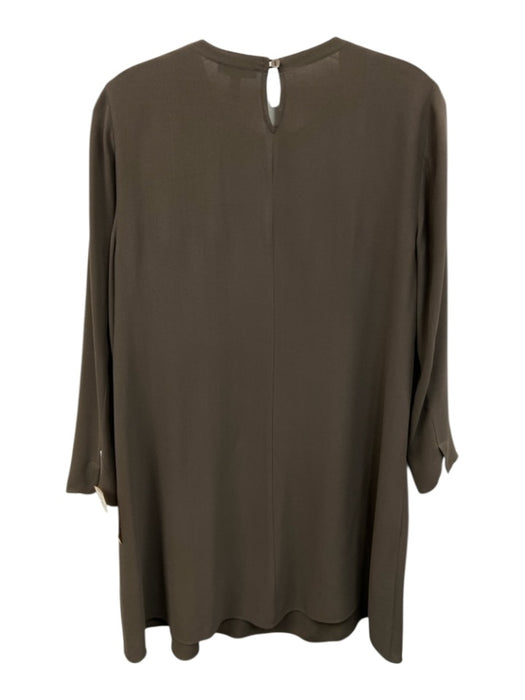 Eileen Fisher Size Petite XS Brown 3/4 Sleeve Tunic Top Brown / Petite XS