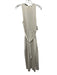 Vince Size 4 Cream Triacetate Draped Sleeveless Hankerchief Hem Midi Dress Cream / 4