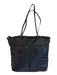 MZ Wallace Black Nylon Leather Strap Outer Pocket Pouchette Tote Bag Black / Medium