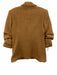 Cinq a Sept Size 2 Tan Cotton Weave 3/4 Sleeve Fringe Edging Blazer Jacket Tan / 2