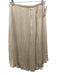 Vince Size S Cream Silk Elastic Waist lined Rounded Hem Midi Skirt Cream / S
