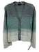 ATM Size XS Teal & Blue Viscose Blend Open Knit Button Close Gradient Sweater Teal & Blue / XS