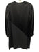 ATM Size S/P Black Silk Blend Long Sleeve Ribbed Neck Fabric Block Dress Black / S/P