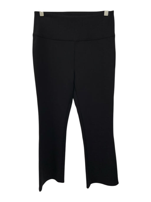 Theory Size 8 Black Polymide Wide Waist Band High Rise Paneled Straight Pants Black / 8