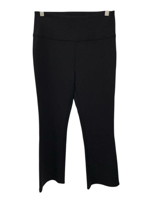 Theory Size 8 Black Polymide Wide Waist Band High Rise Paneled Straight Pants Black / 8